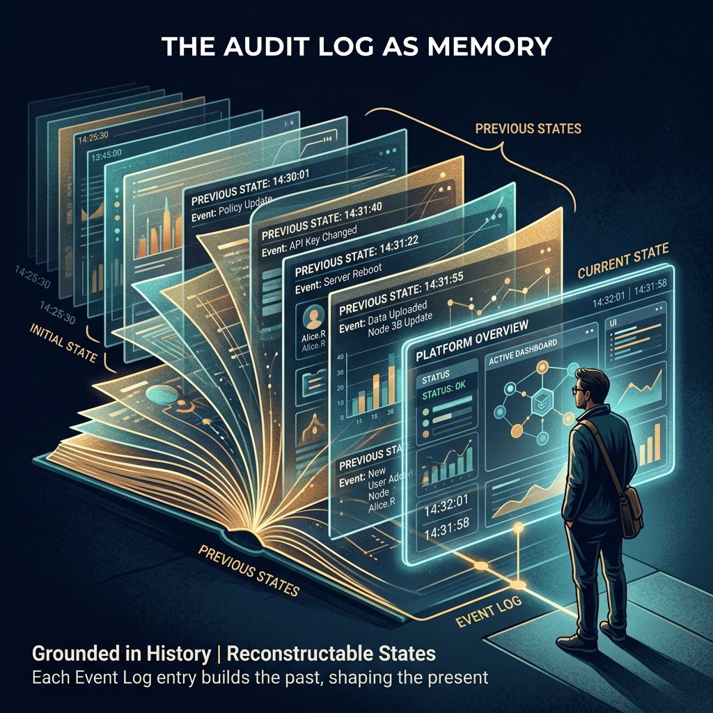 The Audit Log Is the Product, Not the Paper Trail - Infoscend Knowledge Centre essay illustration