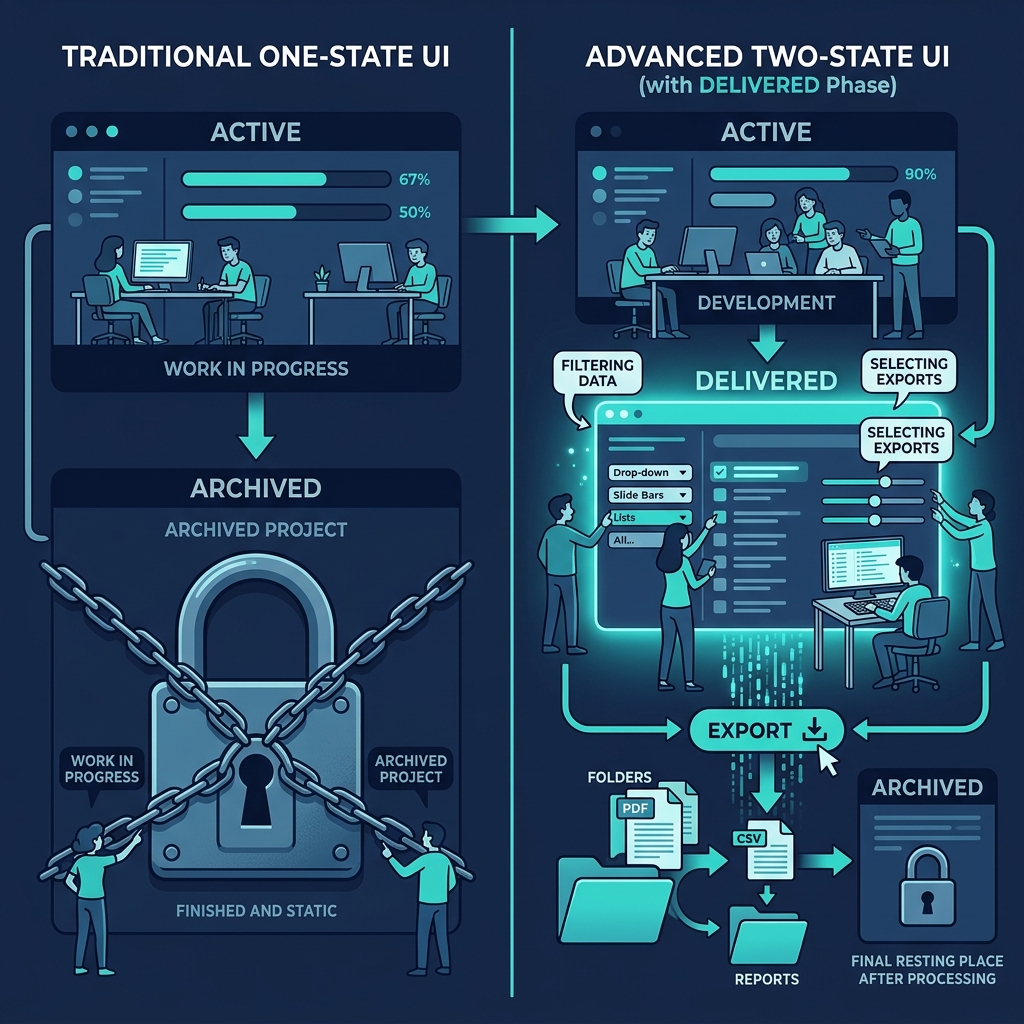 The Client View Is the Same Screen - Just Rendered Differently - Infoscend Knowledge Centre essay illustration